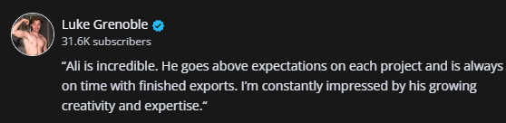 Testimonial from Luke Grenoble